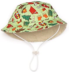 The Worthy Dog Happy Camper Bucket Dog Hat, Green, Medium