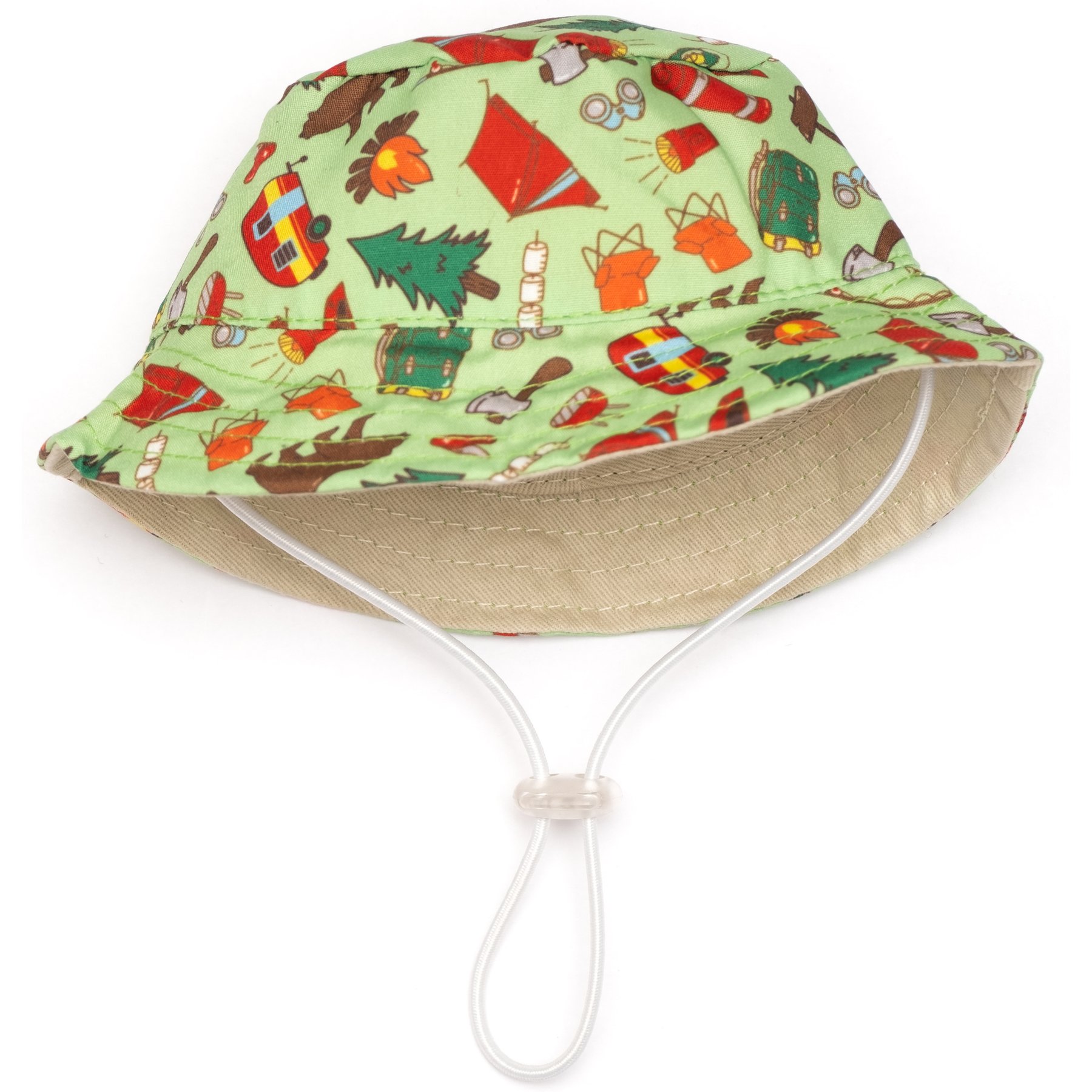 The Worthy Dog Happy Camper Bucket Dog Hat, Green, Large