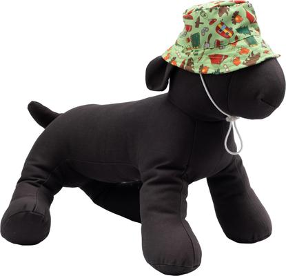Show full view: The Worthy Dog Happy Camper Bucket Dog Hat, Green, Large slide 4 of 4