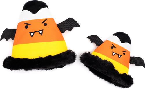 Show full view: The Worthy Dog Candy Corn Ghouls Party Dog Hat, Multicolored, Small slide 3 of 5
