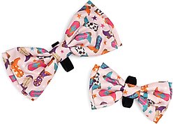 The Worthy Dog Wild Wild West Dog Bow Tie, Beige, Large slide 2 of 3