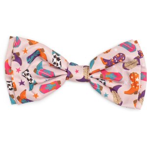 The Worthy Dog Wild Wild West Dog Bow Tie, Beige, Large