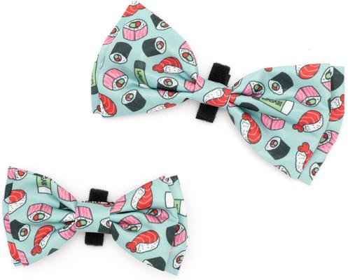 Show full view: The Worthy Dog Sushi Dog Bow Tie, Green, Small slide 4 of 5