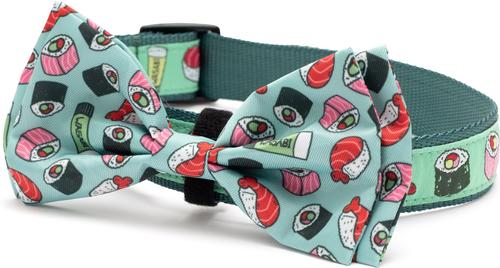 Show full view: The Worthy Dog Sushi Dog Bow Tie, Green, Small slide 3 of 5