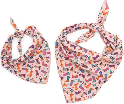 Show full view: The Worthy Dog Wild Wild West Dog Bandana, Beige, Large slide 3 of 5