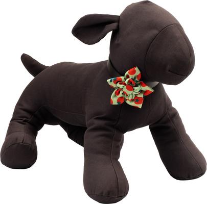 Show full view: The Worthy Dog Tomatoes Flower Dog Collar Accessory, Green, Small slide 3 of 4