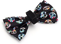 The Worthy Dog Skeletons Dog Bow Tie, Black, Small slide 2 of 3