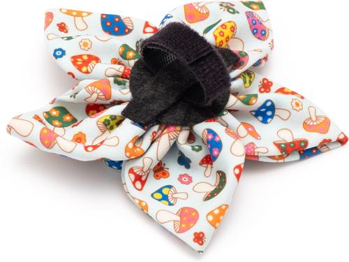 Show full view: The Worthy Dog Mushrooms Flower Dog Collar Accessory, Green, Small slide 3 of 3