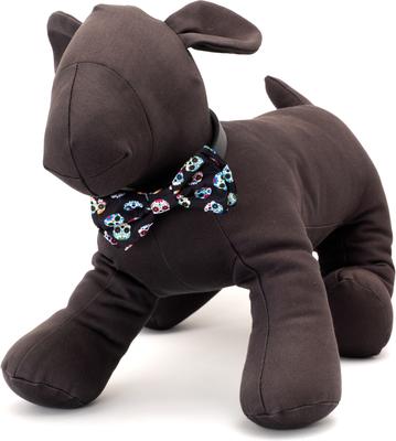Show full view: The Worthy Dog Skeletons Dog Bow Tie, Black, Small slide 2 of 4