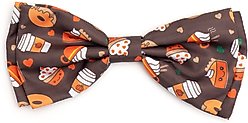 The Worthy Dog Pumpkin Spice Dog Bow Tie, Brown, Large