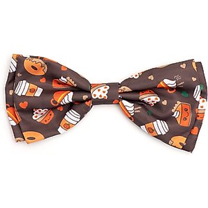 The Worthy Dog Pumpkin Spice Dog Bow Tie, Brown, Small