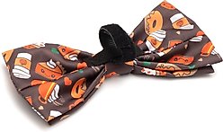 The Worthy Dog Pumpkin Spice Dog Bow Tie, Brown, Large slide 2 of 3