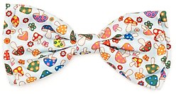 The Worthy Dog Mushrooms Dog Bow Tie, Green, Small