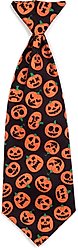 The Worthy Dog Jack-O-Lantern Dog Neck Tie, Black, Large