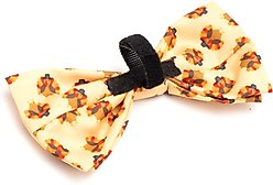 The Worthy Dog Gobble Gobble Dog Bow Tie, Yellow, Large slide 2 of 3