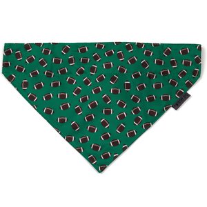 The Worthy Dog Football Dog Bandana, Green, Small