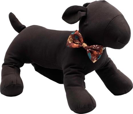 Show full view: The Worthy Dog Falling Leaves Dog Bow Tie, Brown, Large slide 3 of 4