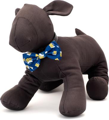 Show full view: The Worthy Dog Cheers Dog Bow Tie, Blue, Large slide 3 of 4