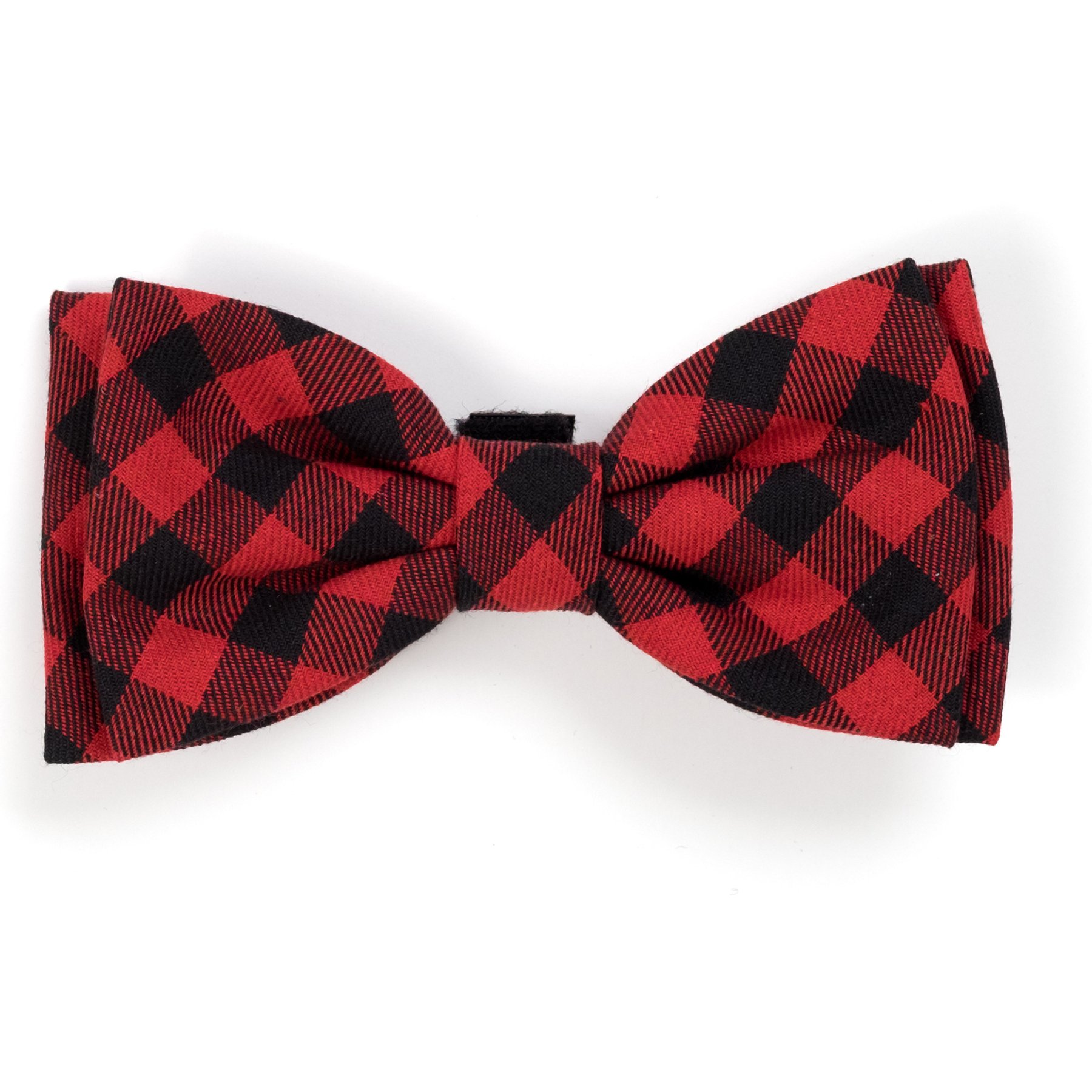 The Worthy Dog Buffalo Plaid Dog Bow Tie, Red, Small
