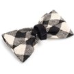 The Worthy Dog Black/Off White Buffalo Dog Bow Tie