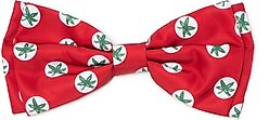 The License House Ohio State Tossed Decals Dog Bow Tie, Red, Small