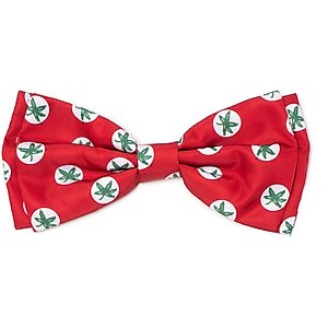 The License House Ohio State Tossed Decals Dog Bow Tie, Red, Small