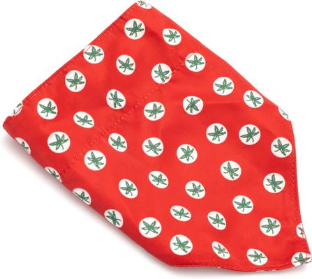 Show full view: The License House Ohio State Tossed Decals Dog Bandana, Red, Small slide 4 of 4