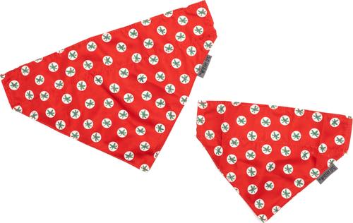 Show full view: The License House Ohio State Tossed Decals Dog Bandana, Red, Small slide 3 of 4