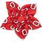 Show in main carousel: The License House Ohio State Tossed Block O Flower Dog Collar Accessory, Red, Large slide 1 of 1