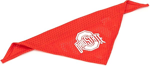 Show full view: The License House Ohio State Mesh Dog Bandana, Red, Large slide 4 of 4