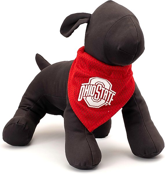 Show full view: The License House Ohio State Mesh Dog Bandana, Red, Large slide 3 of 4
