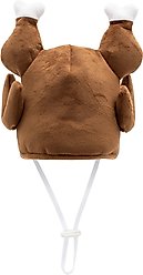 The Worthy Dog Turkey Trot Dog Hat, Brown, Small