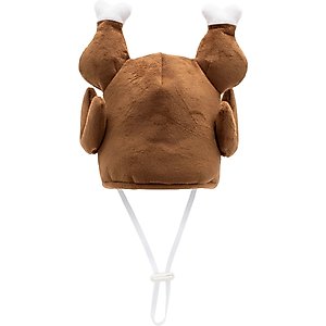 The Worthy Dog Turkey Trot Dog Hat, Brown, Small