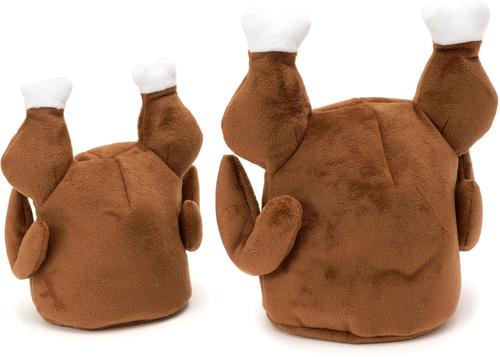 Show full view: The Worthy Dog Turkey Trot Dog Hat, Brown, Small slide 3 of 4