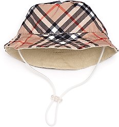 The Worthy Dog Plaid Bucket Dog Hat, Brown, Medium