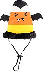 The Worthy Dog Candy Corn Ghouls Party Dog Hat, Multicolored, Large
