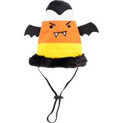 The Worthy Dog Candy Corn Ghouls Party Dog Hat, Multicolored, Small
