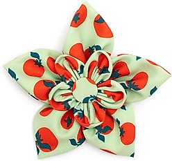 The Worthy Dog Tomatoes Flower Dog Collar Accessory, Green, Small slide 1 of 4