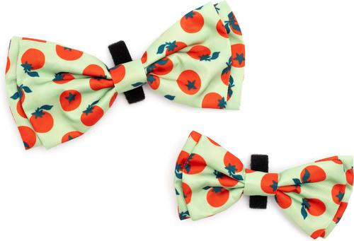 Show full view: The Worthy Dog Tomatoes Dog Bow Tie, Green, Small slide 2 of 4