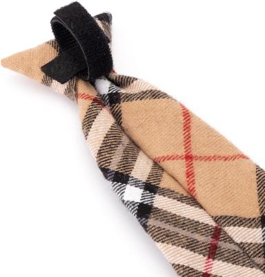 Show full view: The Worthy Dog Tan Plaid Dog Neck Tie, Beige, Large slide 3 of 3