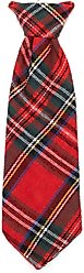 The Worthy Dog Red Plaid III Dog Neck Tie, Red, Large