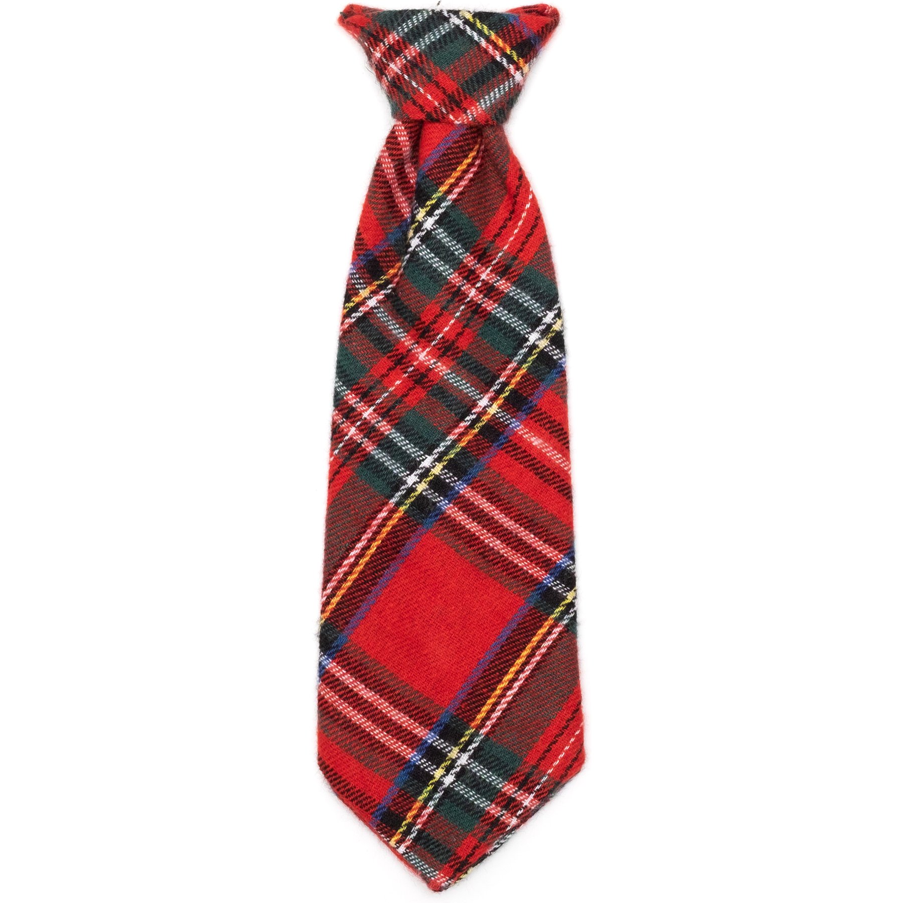 The Worthy Dog Red Plaid III Dog Neck Tie, Red, Large