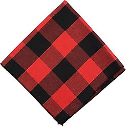 The Worthy Dog Large Buffalo Plaid Dog Bandana, Red, Large slide 2 of 3