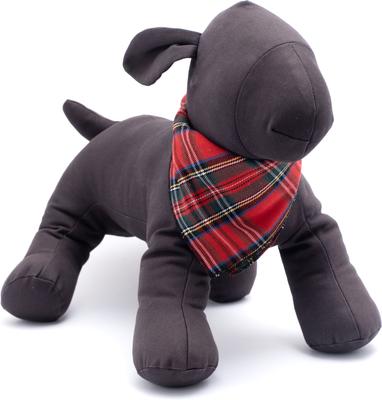 Show full view: The Worthy Dog Red Plaid III Dog Bandana, Red, Small slide 2 of 3