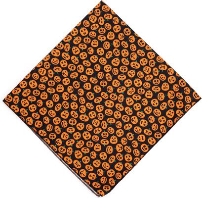 Show full view: The Worthy Dog Jack-O-Lantern Dog Bandana, Black, Small slide 3 of 3