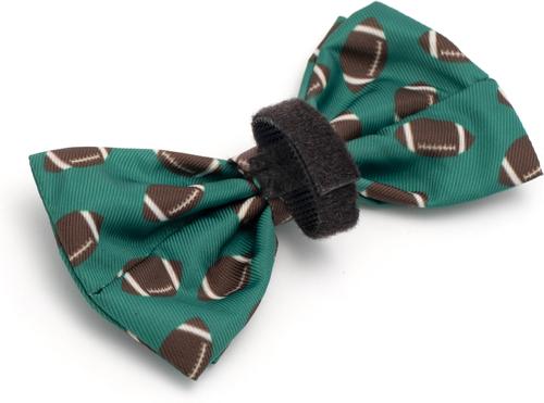 Show full view: The Worthy Dog Football Dog Bow Tie, Green, Large slide 4 of 4