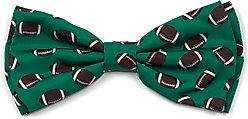 The Worthy Dog Football Dog Bow Tie, Green, Small