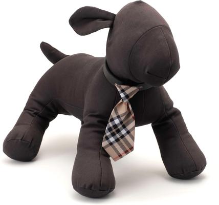 Show full view: The Worthy Dog Bias Plaid Dog Neck Tie, Beige, Small slide 2 of 4