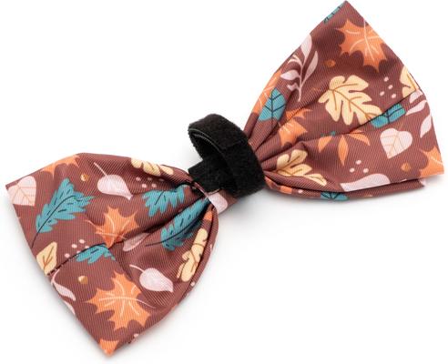 Show full view: The Worthy Dog Falling Leaves Dog Bow Tie, Brown, Large slide 4 of 4