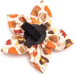 The Worthy Dog Fallelujah Flower Dog Collar Accessory, Beige, Large slide 2 of 3